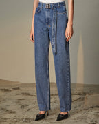 WOMENS PLAYBACK BELTED HERITAGE DENIM JEANS