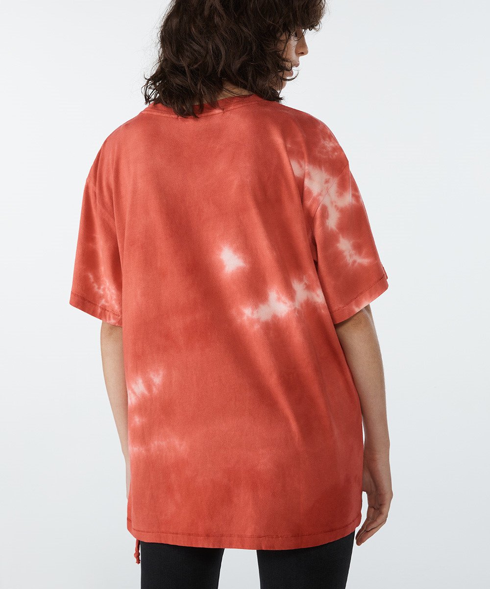 WOMENS SUPER NATURE SS TEE RED DYE TEES