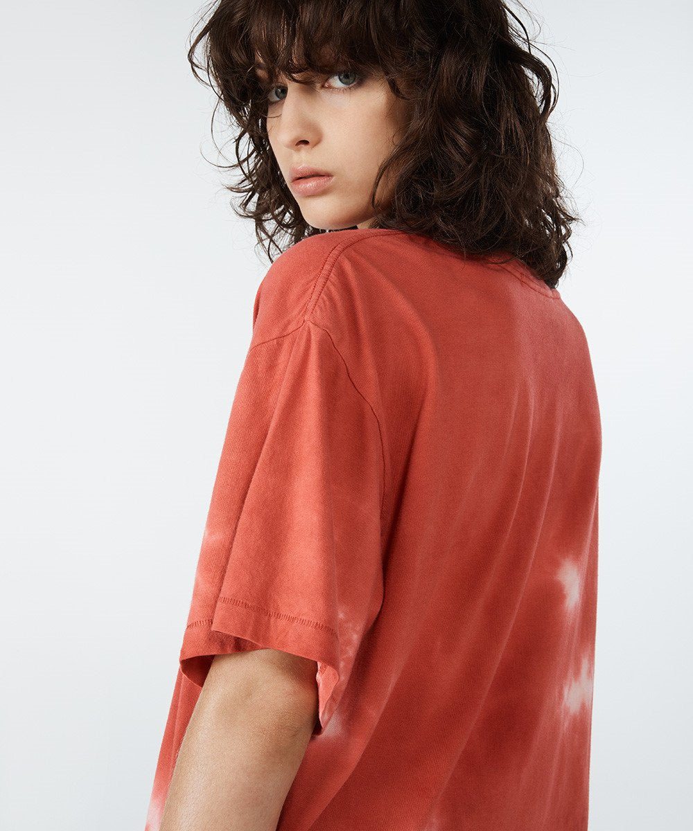 WOMENS SUPER NATURE SS TEE RED DYE TEES