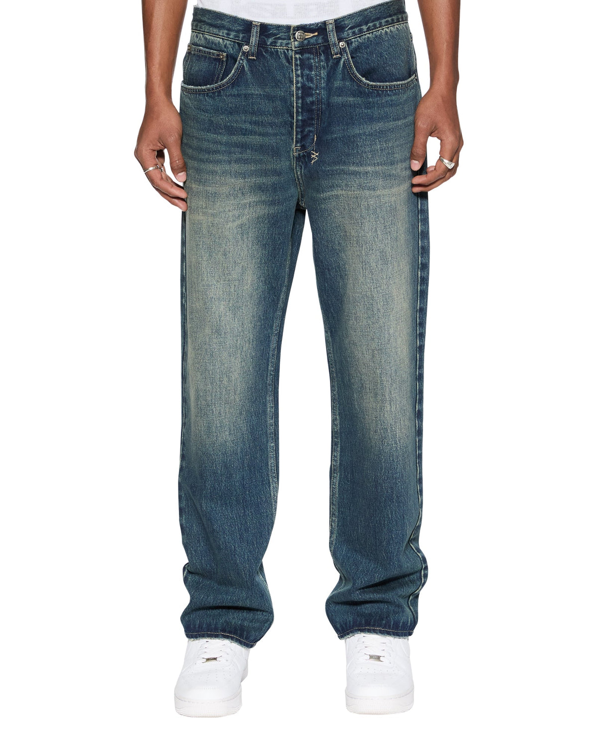 Mens Anti K Gasoline Relaxed Denim Jeans - Denim