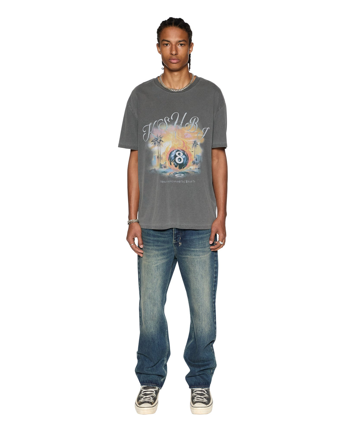 Mens Anti K Gasoline Relaxed Denim Jeans - Denim