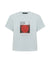 WOMENS  ART TRIP SHRUNKEN CUT OUT TEE ICE MIST SLIM TEES