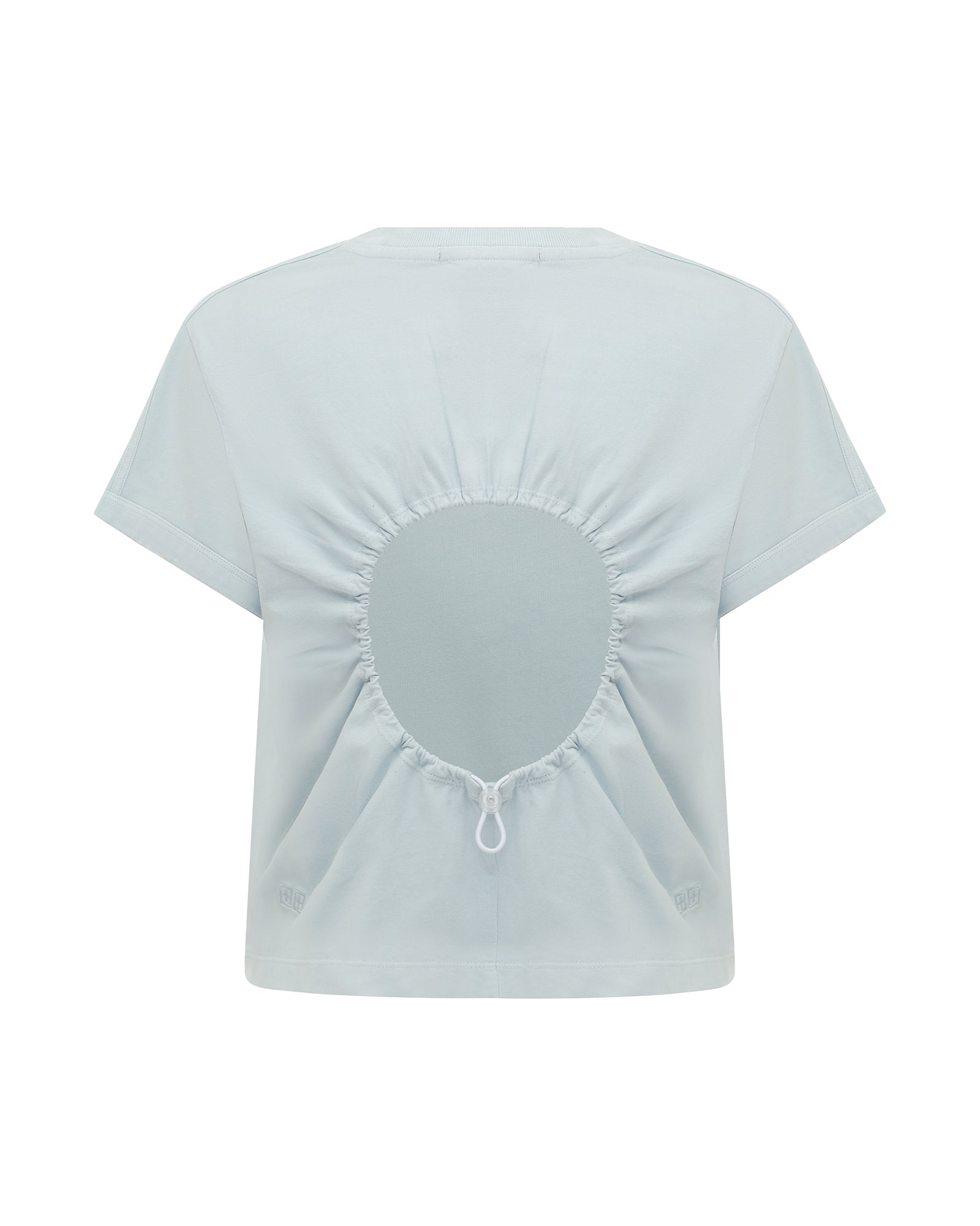 WOMENS  ART TRIP SHRUNKEN CUT OUT TEE ICE MIST SLIM TEES