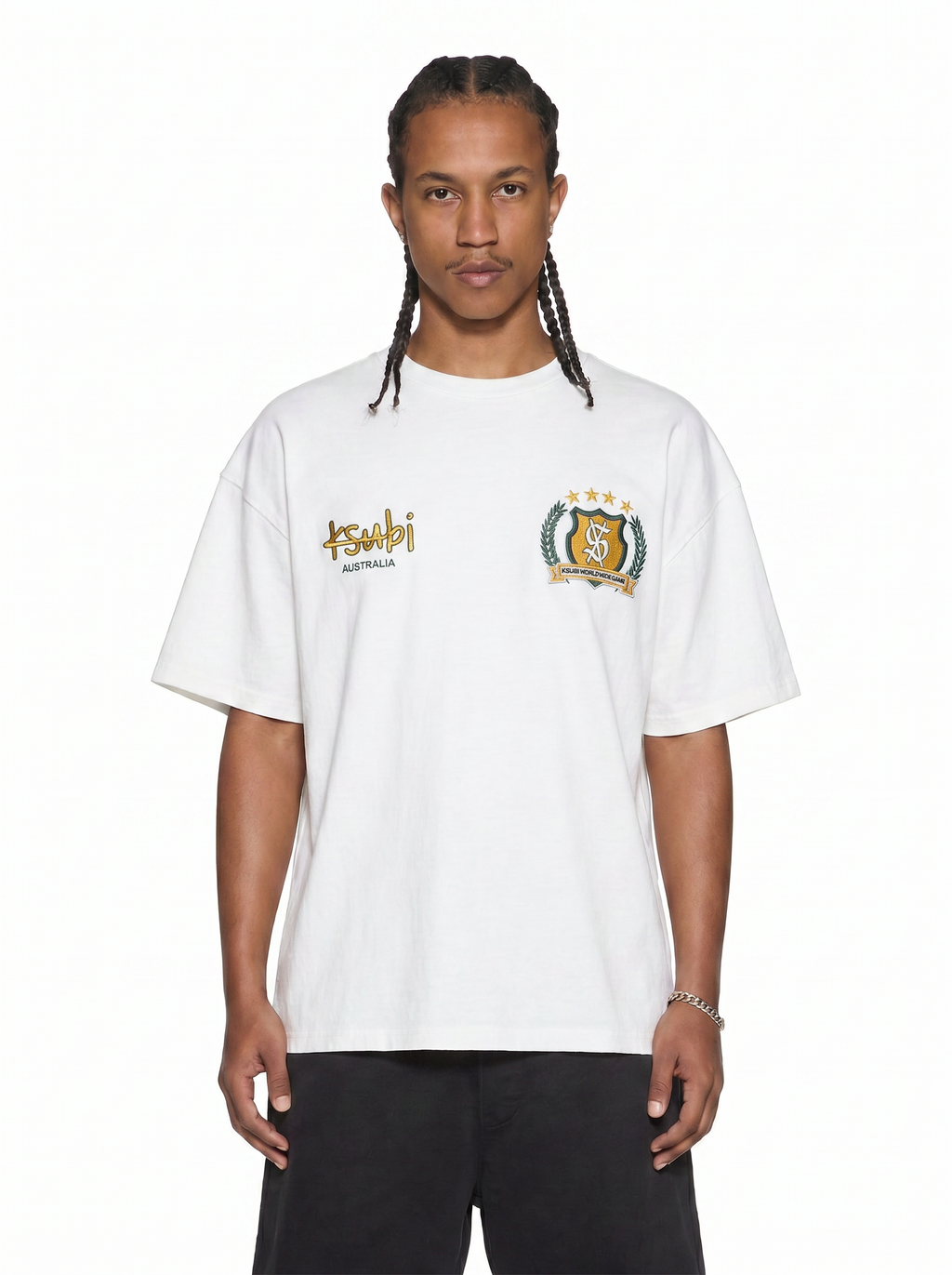 MENS AUS EKCESS SS TEE TRU WHITE TEES