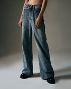 Womens Strider Dettached Jean Haven Wide Denim Jeans - Denim