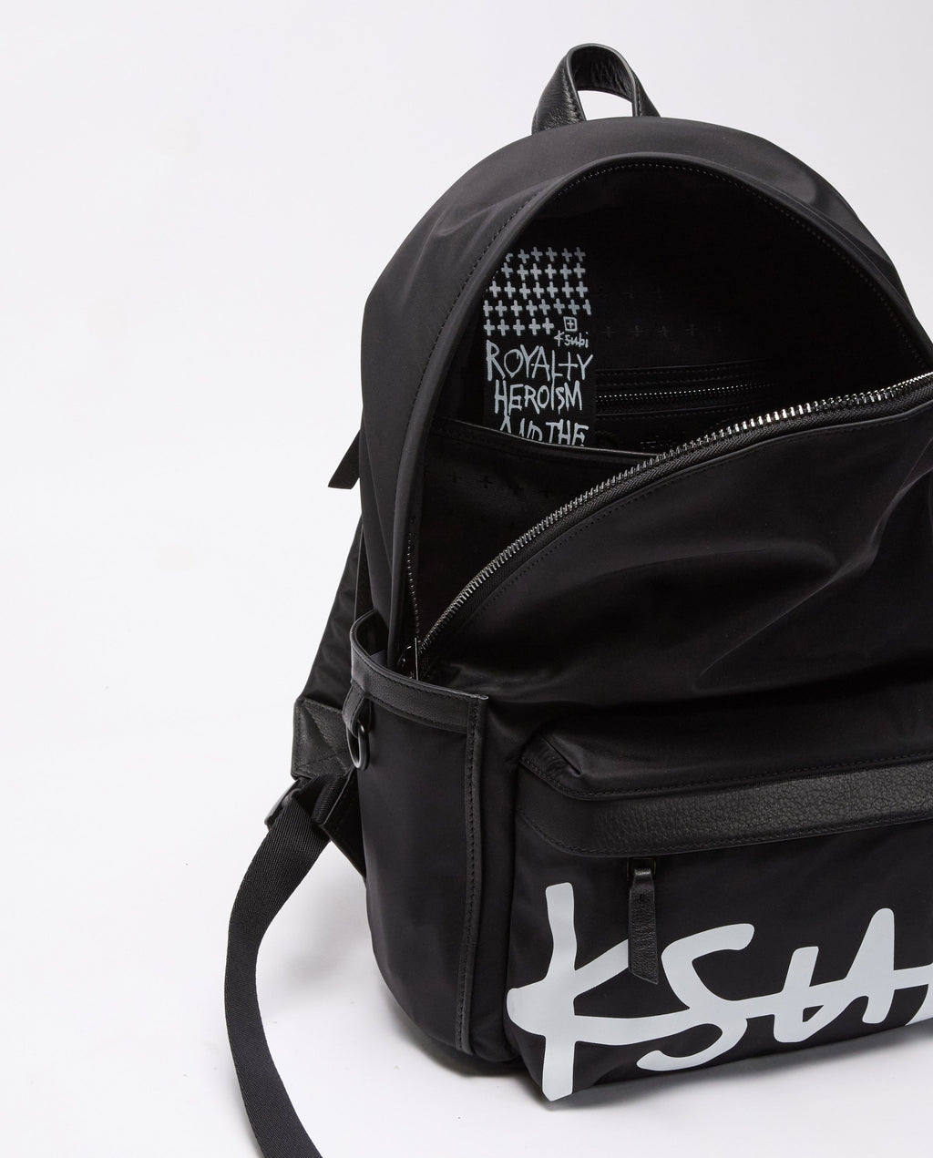 1999 NYLON LEATHER BACKPACK BLACK BAGS