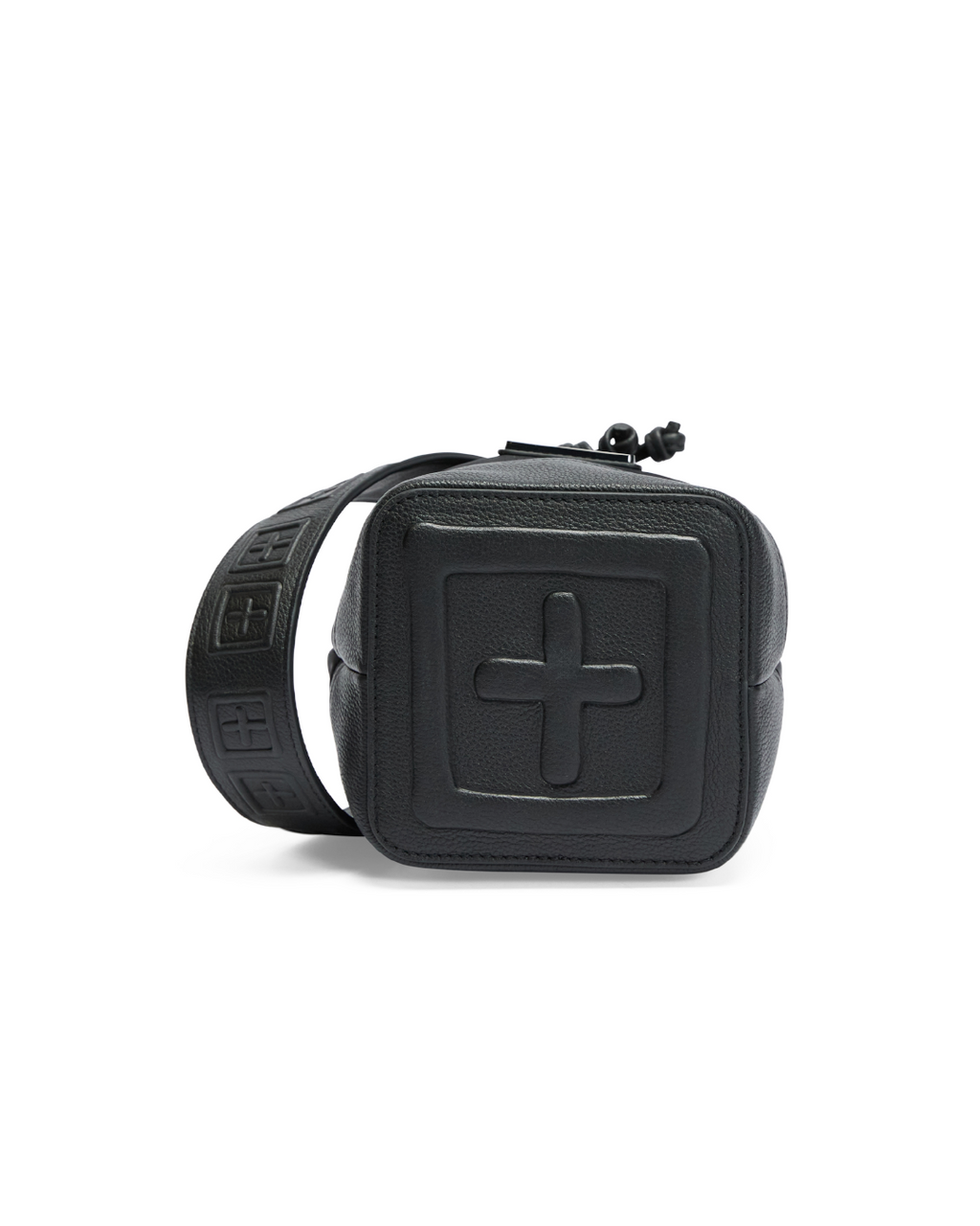 BOX CROSS BUCKET BAG NYLON/LEATHER BLACK BAGS