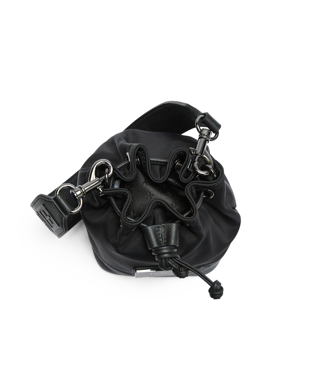 BOX CROSS BUCKET BAG NYLON/LEATHER BLACK BAGS