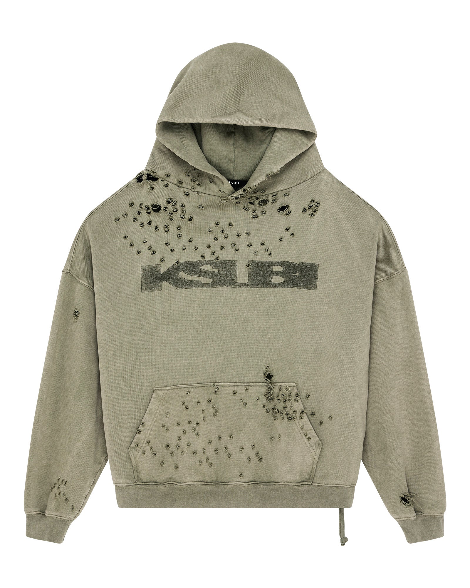 MENS  BLASTED EKCESS HOODIE OUTBACK OVERSIZED FLEECE