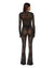 WOMENS  ADELE LS BODYSUIT BLACK LACE FITTED FASHION TOPS