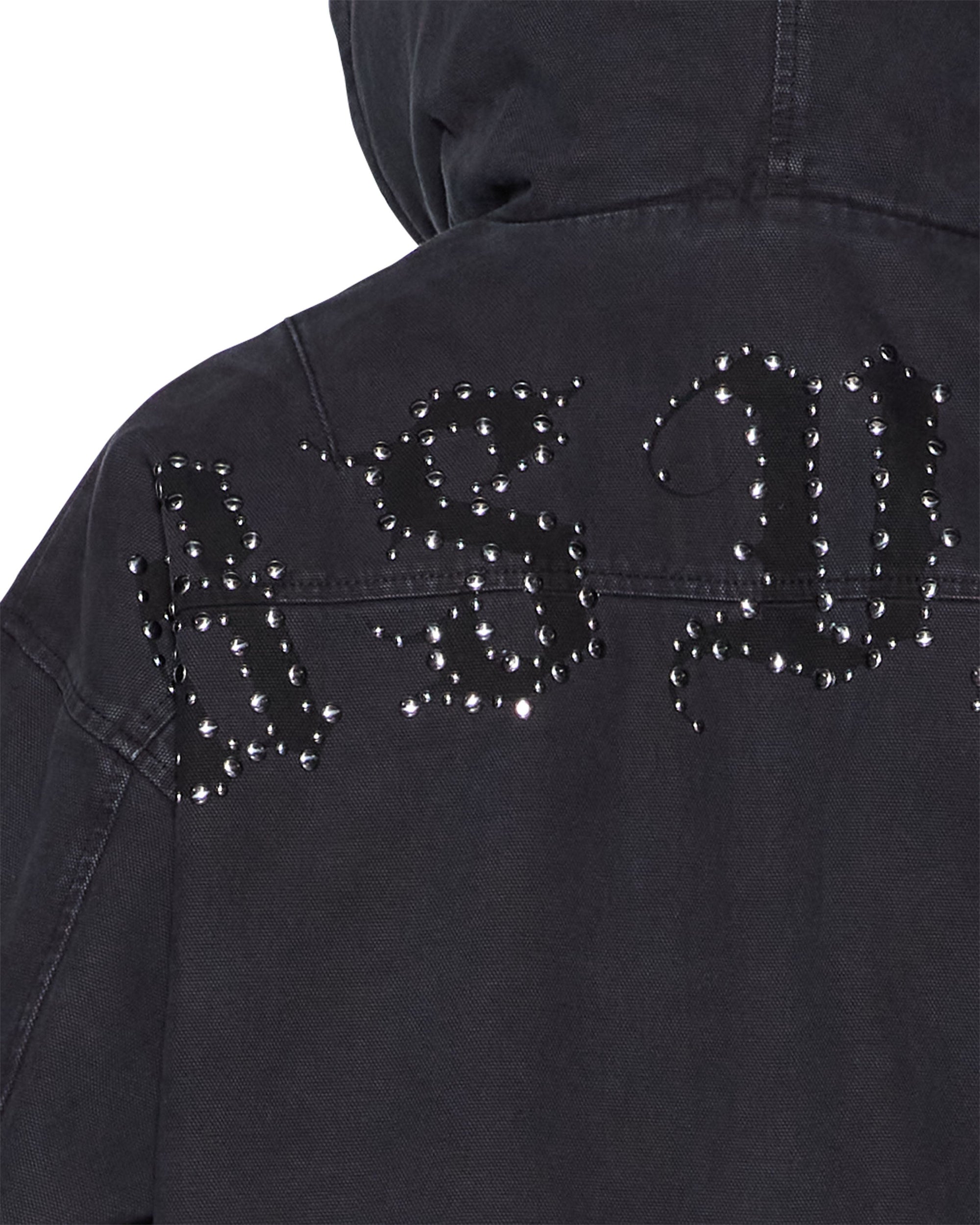 MENS  BOMBER JACKET STUD BLACK REGULAR JACKETS