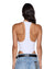WOMENS  VARSITY LARA BODYSUIT WHITE SLIM FASHION TOPS