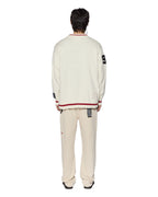MENS PLAYOFF CARDIGAN ECRU KNITWEAR