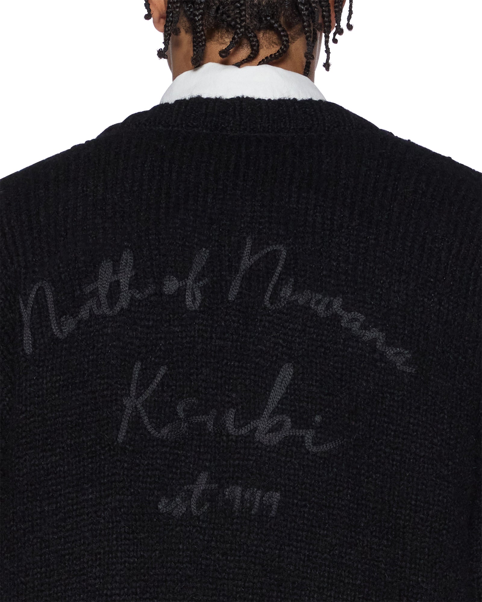 MENS  SALUD CARDIGAN JET BLACK REGULAR KNITWEAR