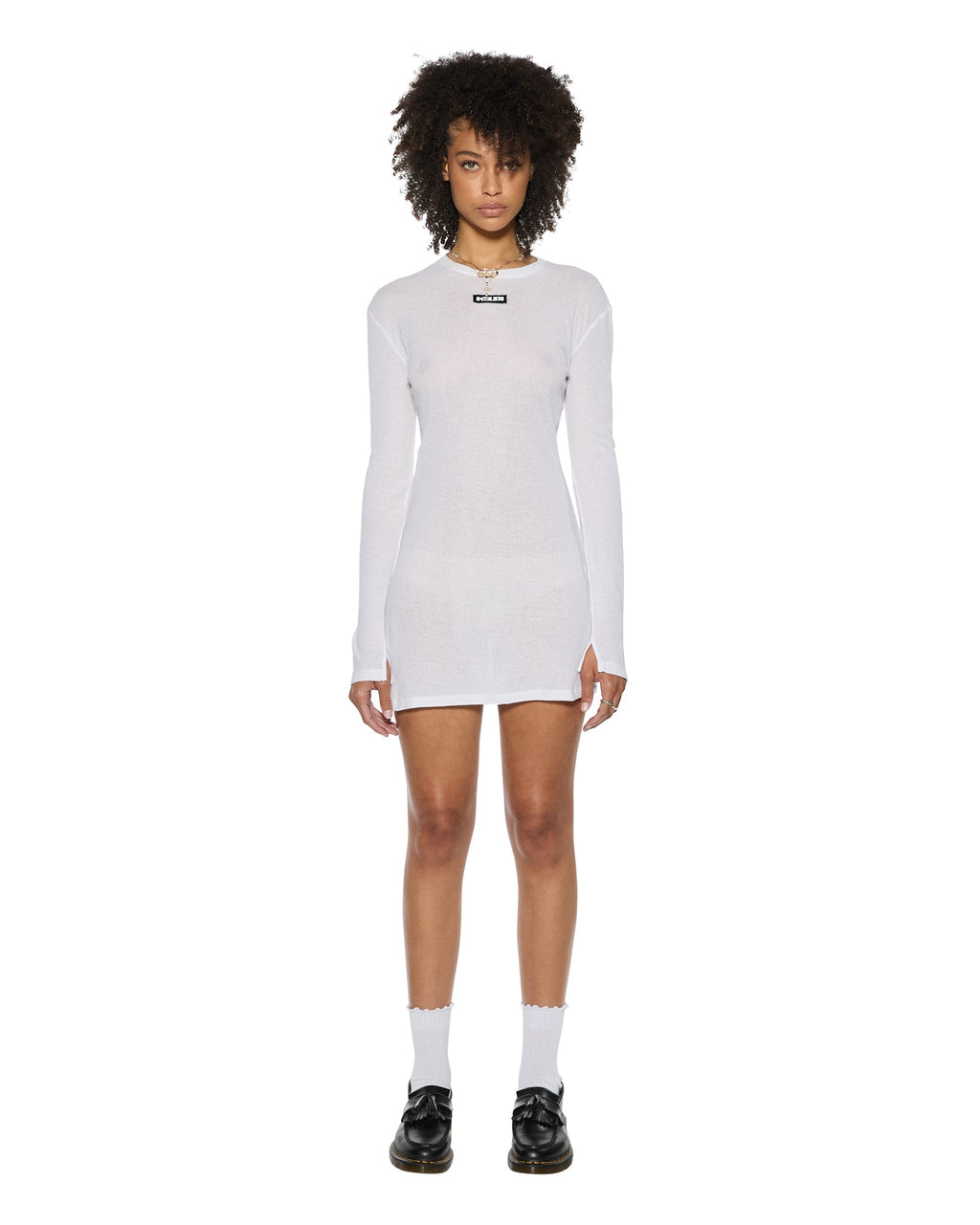 WOMENS CRAWFORD LS MINI DRESS WHITE DRESSES