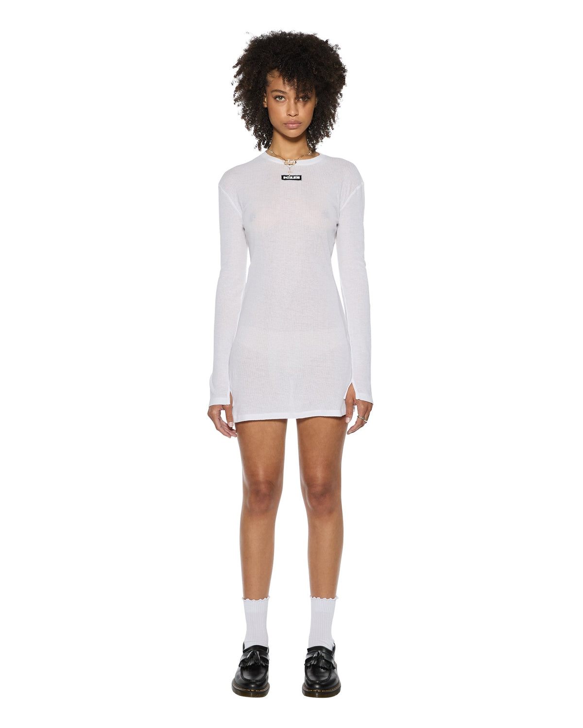WOMENS CRAWFORD LS MINI DRESS WHITE DRESSES