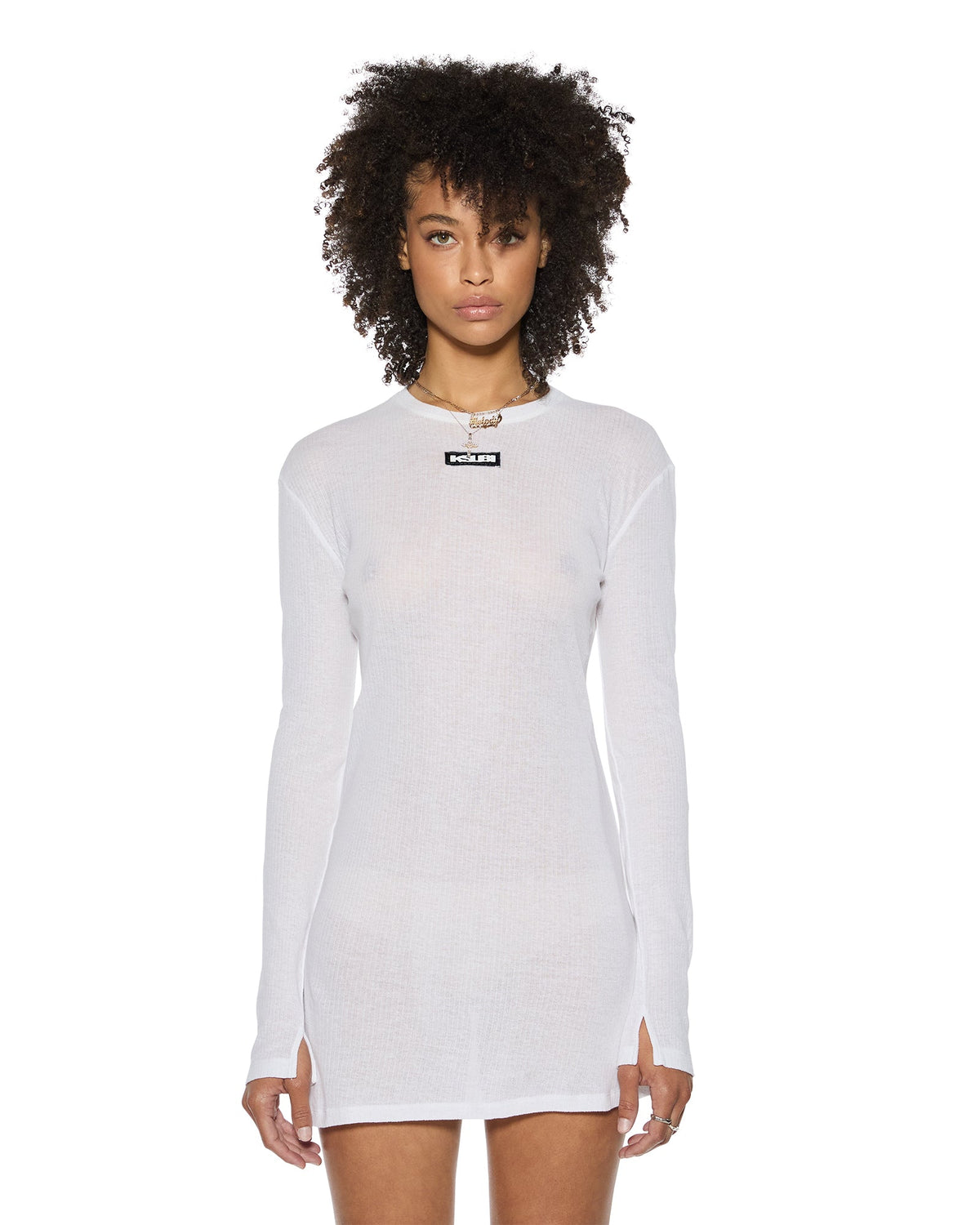 WOMENS CRAWFORD LS MINI DRESS WHITE DRESSES