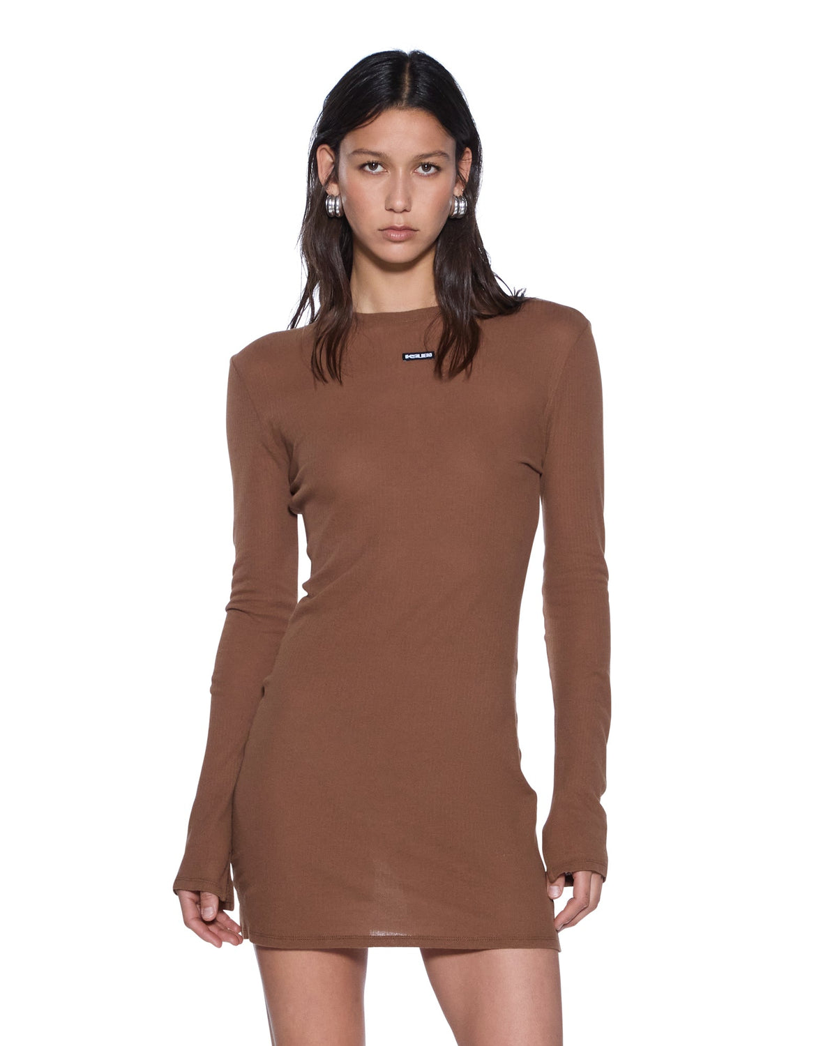 WOMENS CRAWFORD LS MINI DRESS CHOCOLATE DRESSES