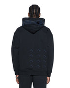 Mens 4x4 Luxe Biggie Hoodie Cobalt Black Oversized Fleece - Black