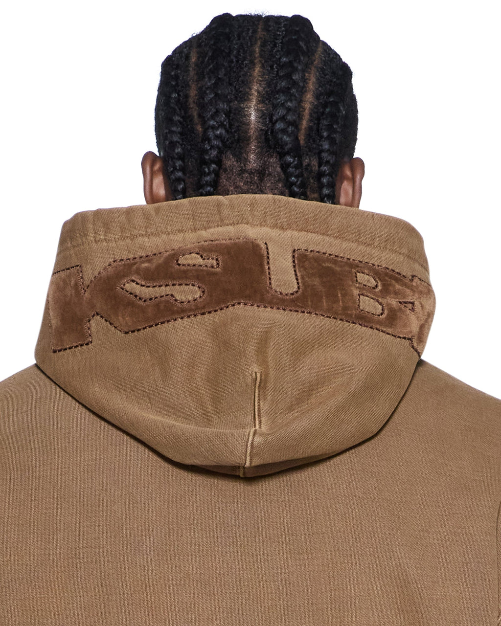Mens 4x4 Luxe Biggie Hoodie Espresso Oversized Fleece - Brown