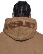 Mens 4x4 Luxe Biggie Hoodie Espresso Oversized Fleece - Brown