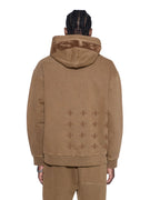 Mens 4x4 Luxe Biggie Hoodie Espresso Oversized Fleece - Brown