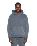 Mens 4x4 Luxe Biggie Hoodie Charcoal Oversized Fleece - Grey