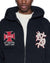 MENS  LEAGUE EKCESS ZIP HOODIE JET BLACK OVERSIZED FLEECE