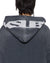 MENS  ACE EKCESS ZIP THRU HOODIE BLACK FADE OVERSIZED FLEECE