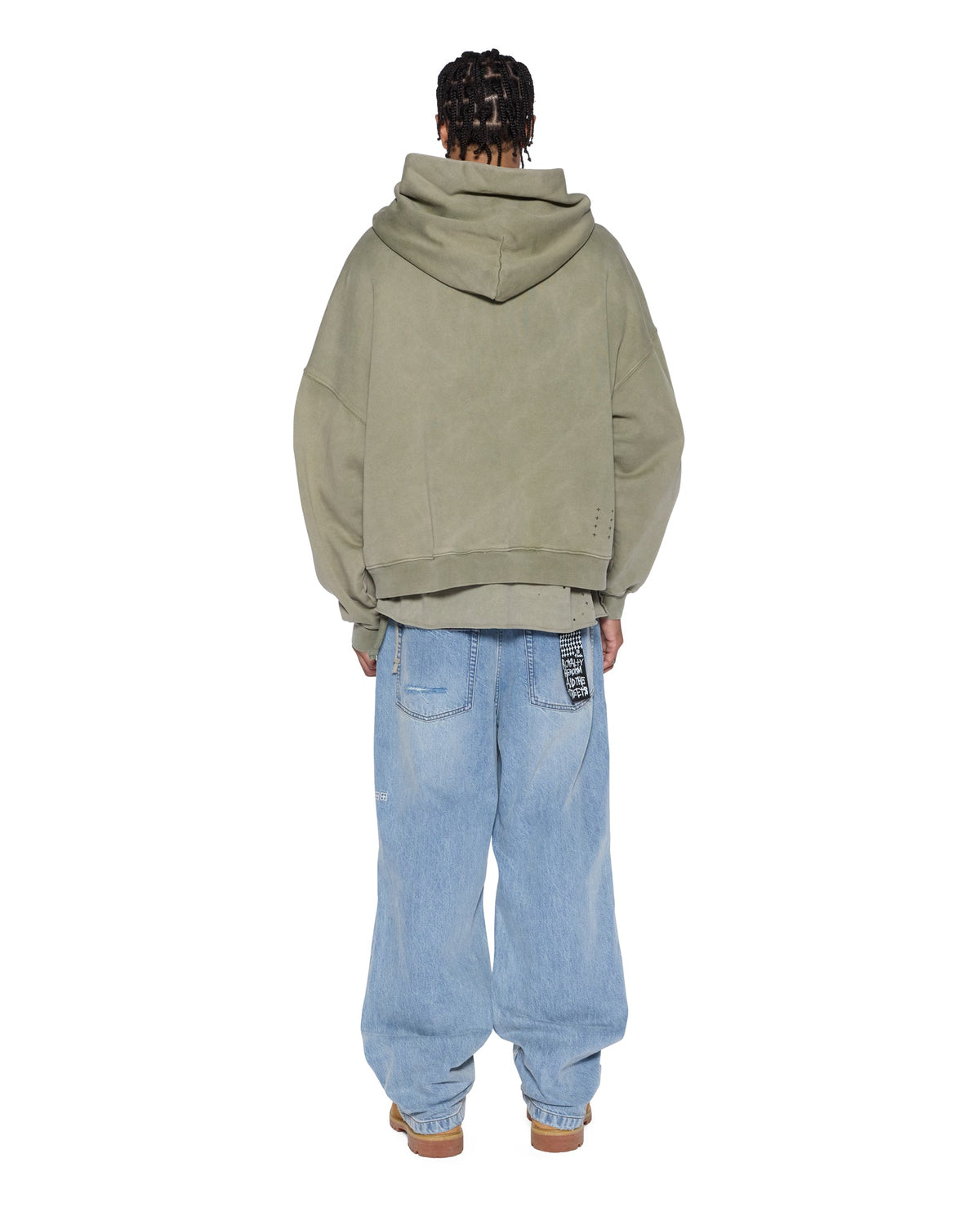 MENS BLASTED EKCESS HOODIE OUTBACK FLEECE