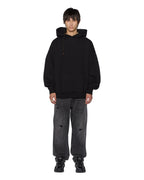 MENS INTRUDER EKCESS HOODIE JET BLACK FLEECE