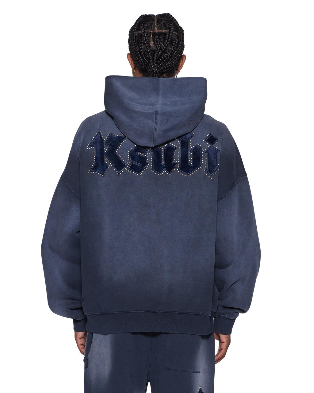Mens Kaliba Ekcess Hoodie Deep Dive Oversized Fleece - Navy