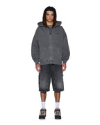 MENS SERPENT EKCESS HOODIE FADED BLACK FLEECE