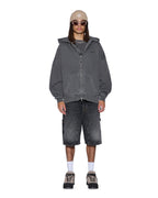 MENS SERPENT EKCESS HOODIE FADED BLACK FLEECE