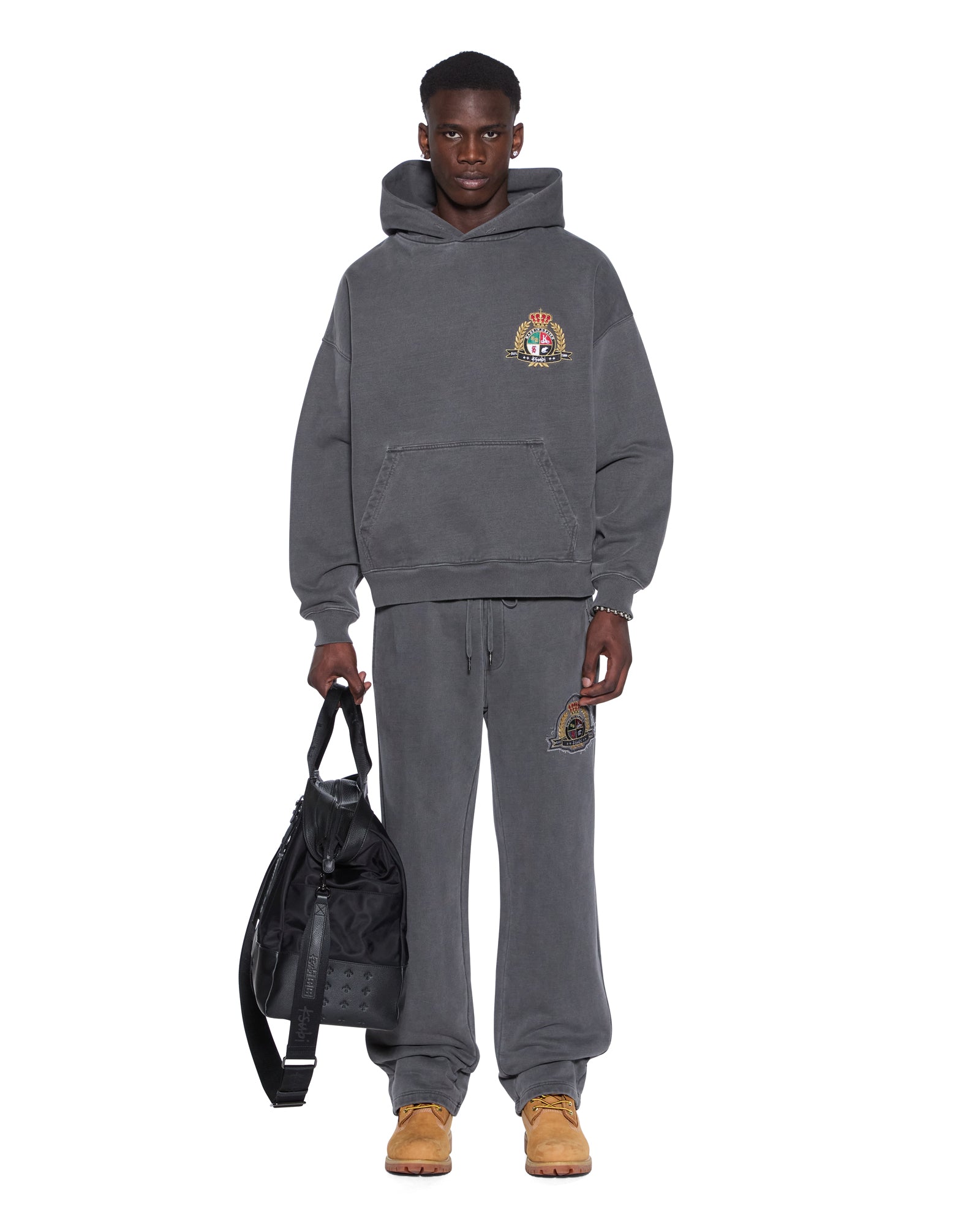 MENS KREST EKCESS HOODIE CHARCOAL FLEECE