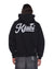 MENS  OUTFIELD EKCESS HOODIE BLACK OVERSIZED FLEECE