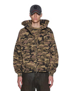 MENS ZIP THRU HALEN HOODIE CAMO FLEECE