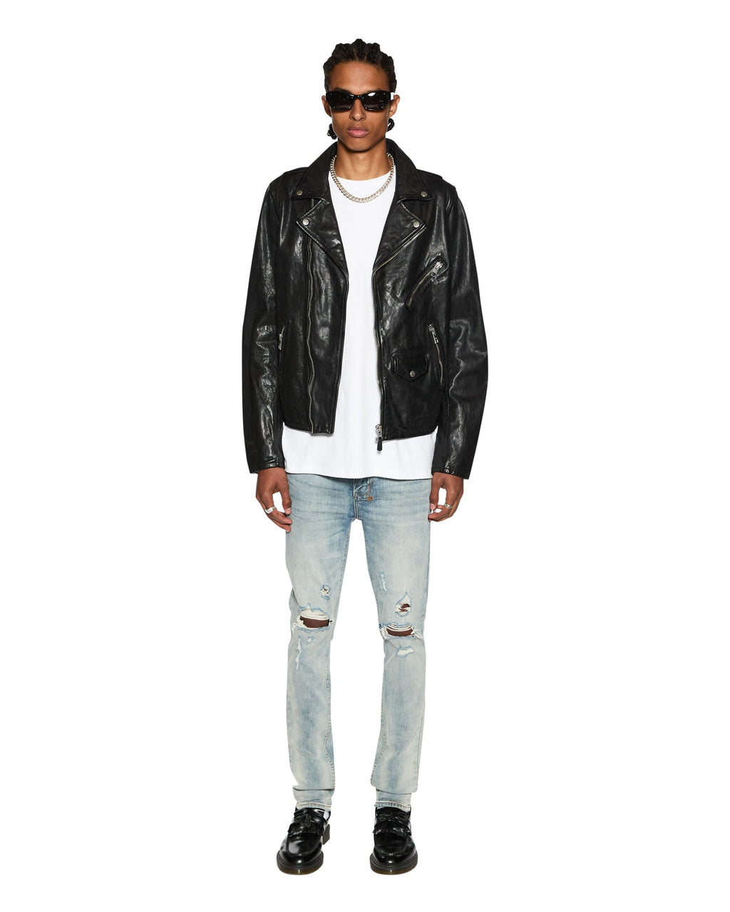MENS CAPITOL LEATHER JACKET BLACK JACKETS
