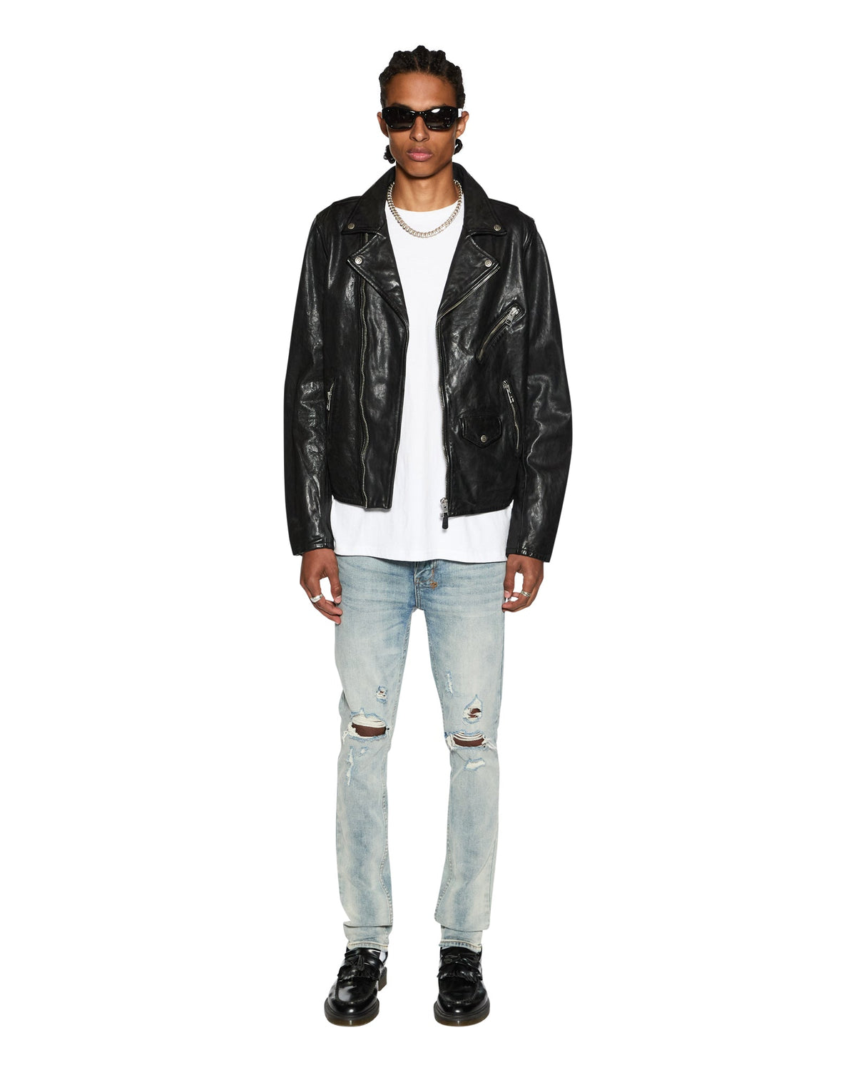 MENS CAPITOL LEATHER JACKET BLACK JACKETS