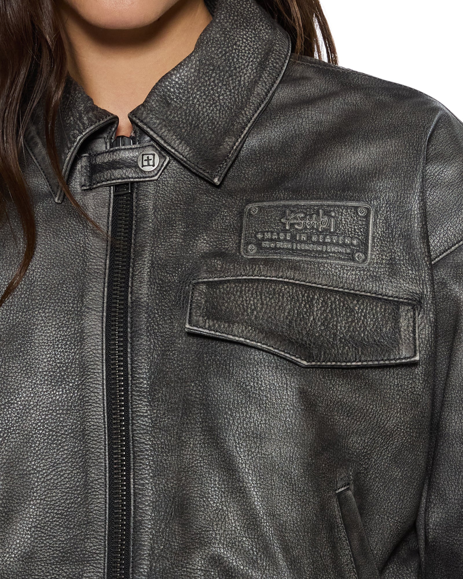 WOMENS  HIGHWAY BOMBER VINTAGE BLACK REGULAR JACKETS