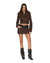 WOMENS  SLIM TRUCKER SADDLE BROWN SLIM JACKETS
