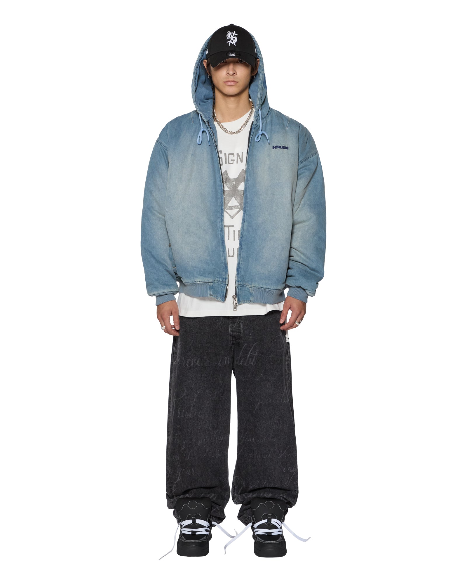 SLOUCH BOMBER JACKET FADED INDIGO