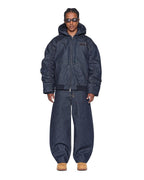 Mens Sott Slouchy Bomber Jacket Raw Relaxed Jackets - Denim