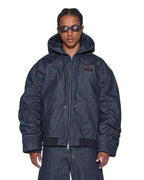 Mens Sott Slouchy Bomber Jacket Raw Relaxed Jackets - Denim