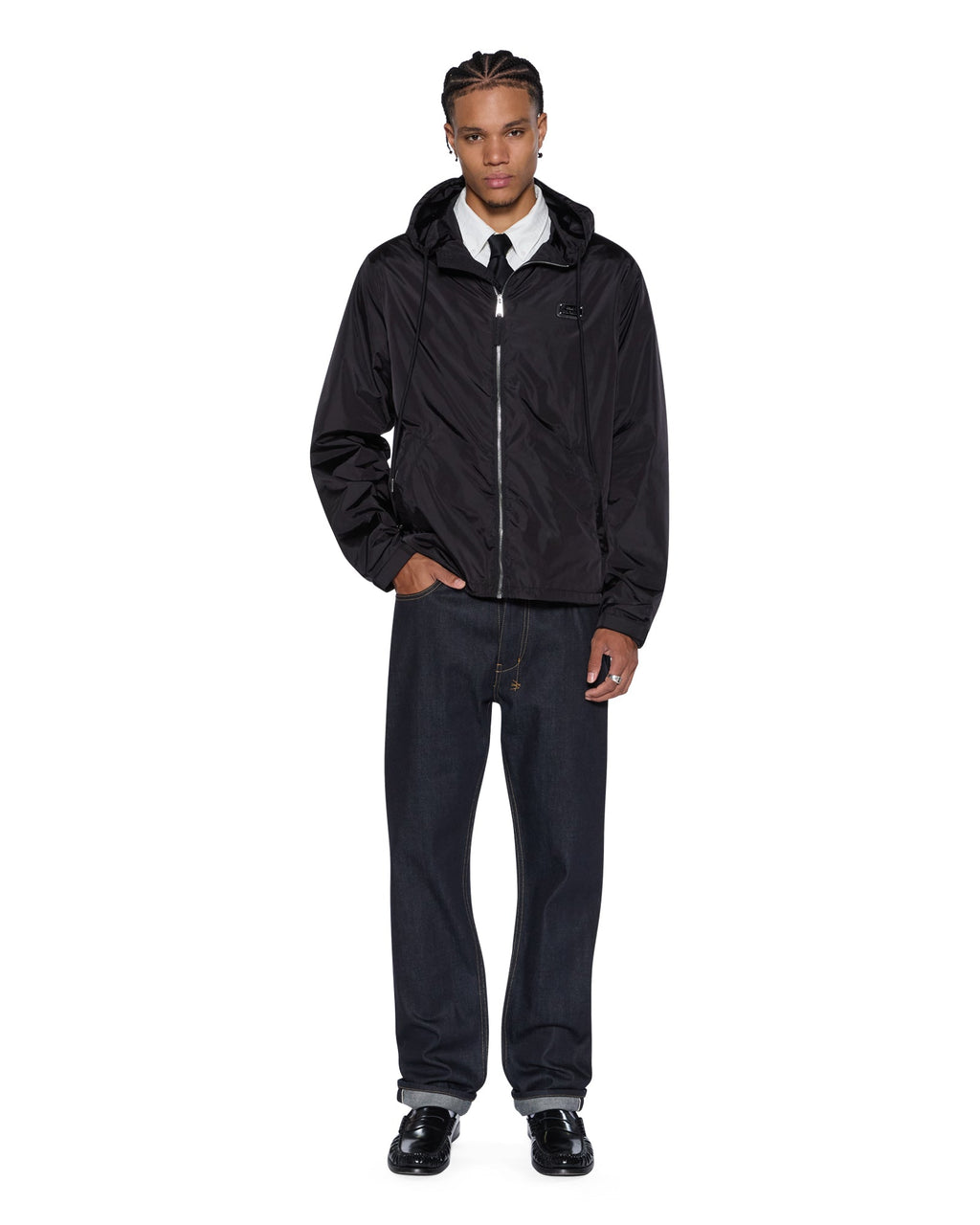 MENS TEK NYLON JACKET BLACK JACKETS