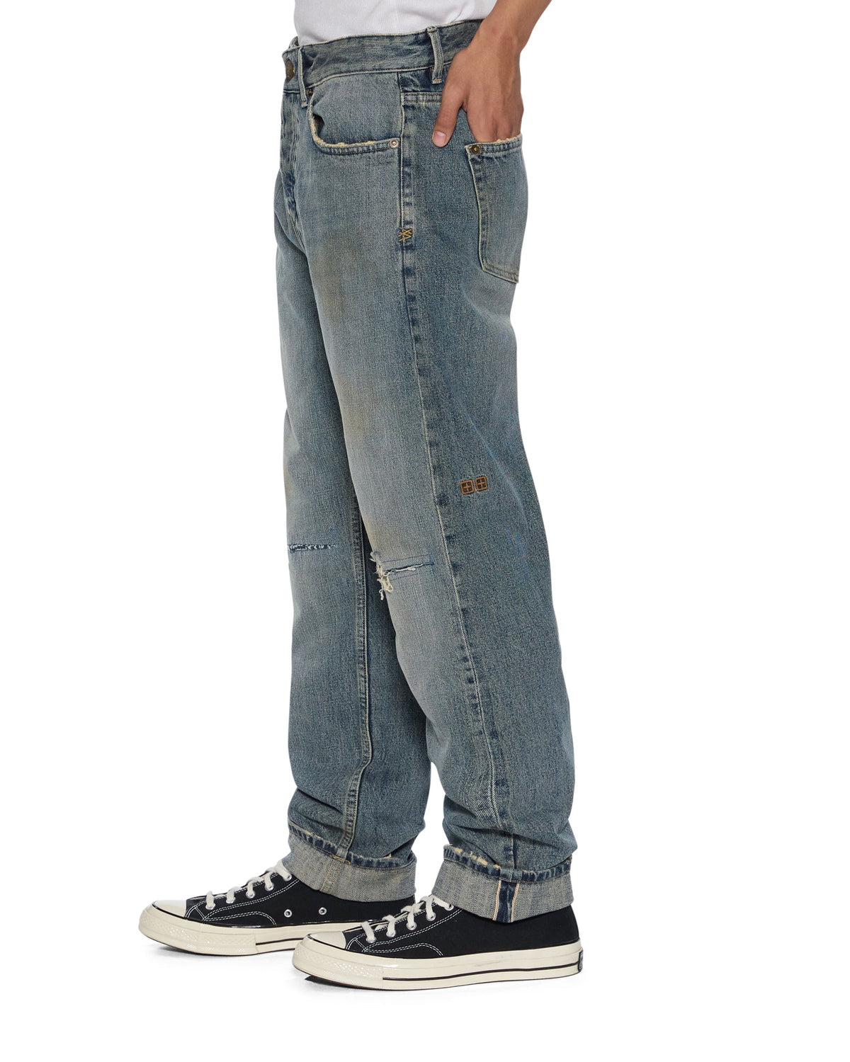 MENS HAZLOW SELVEDGE MELBOURNE BLUE DENIM JEANS