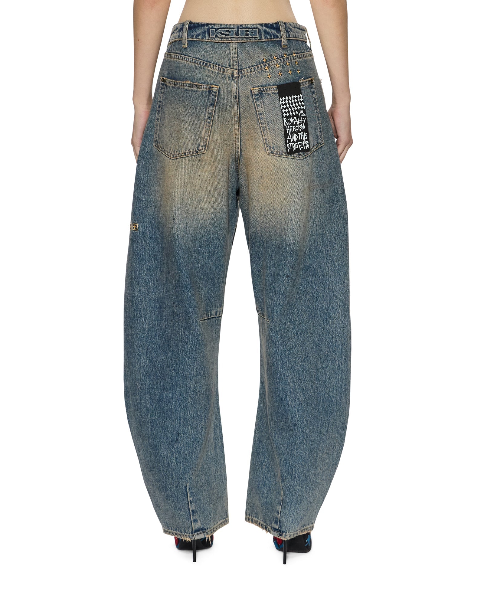 WOMENS  BARREL JEAN DUNE BARREL LEG DENIM JEANS