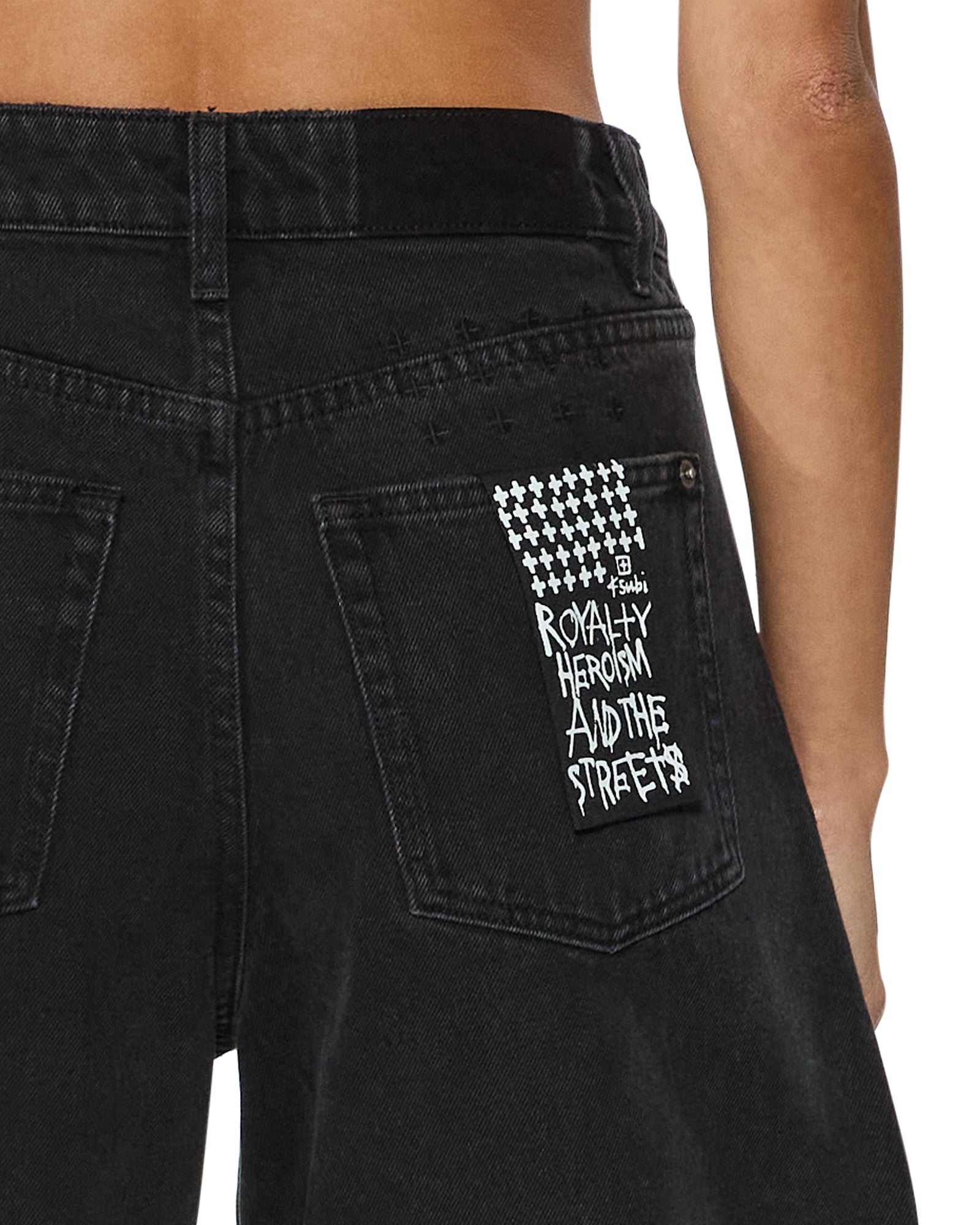 WOMENS  BARREL JEAN NOIR BARREL LEG DENIM JEANS