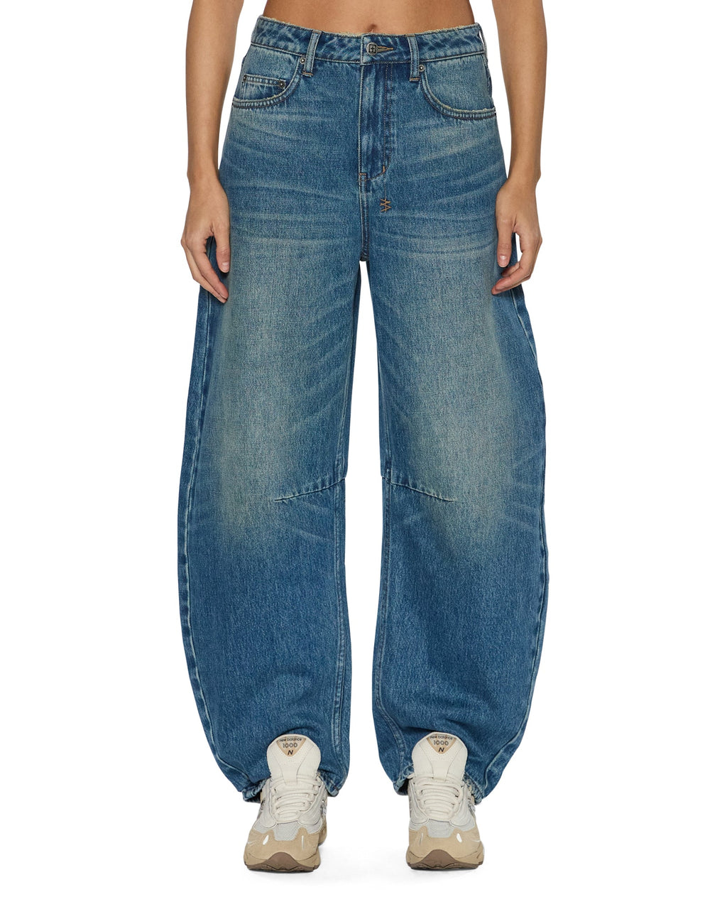 WOMENS BARREL TEXAS BLUE DENIM JEANS