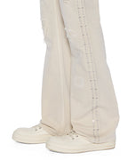 MENS BRONKO IVORY TRASHED DENIM JEANS